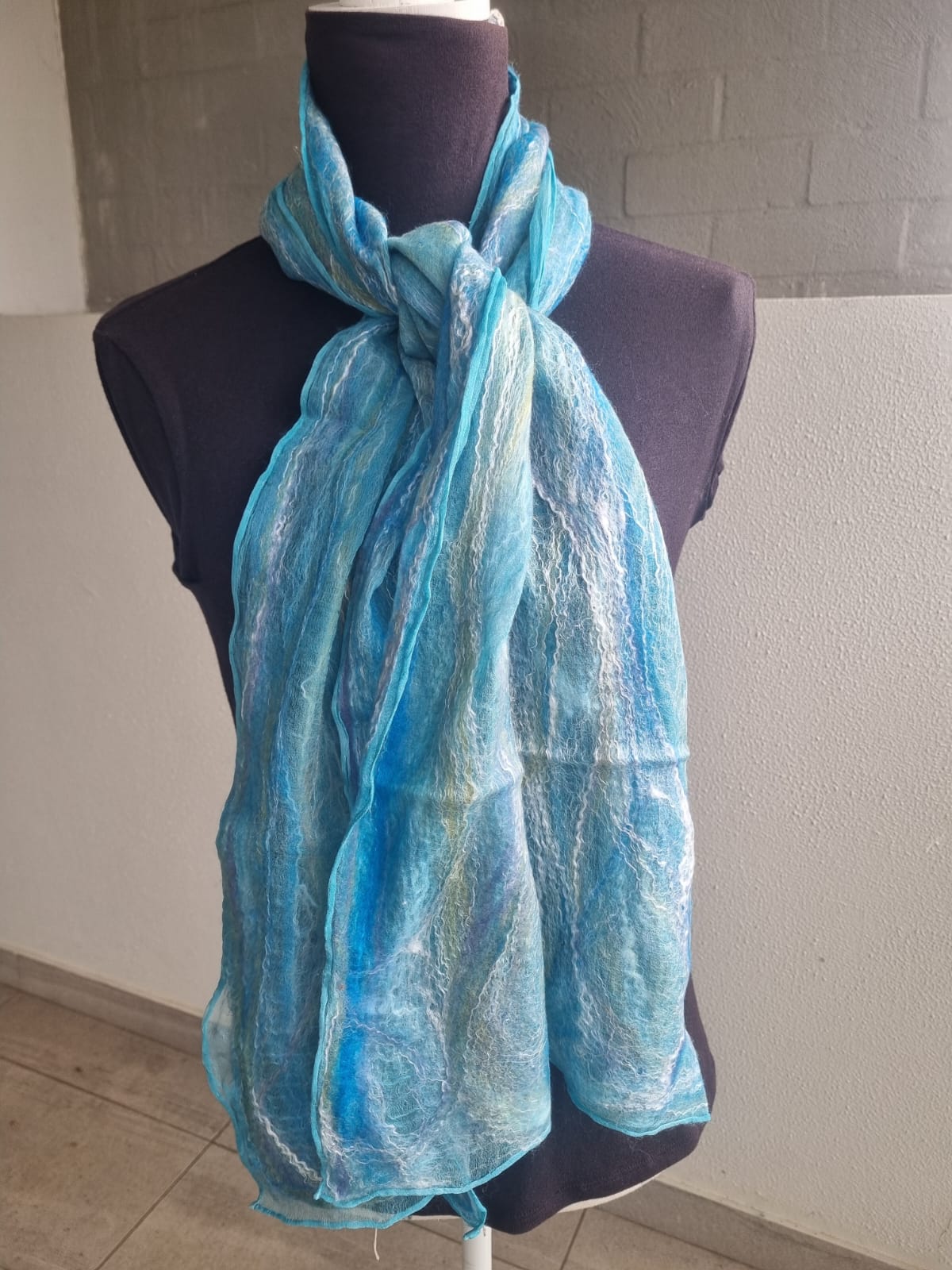 Sandstone nuno felt scarf