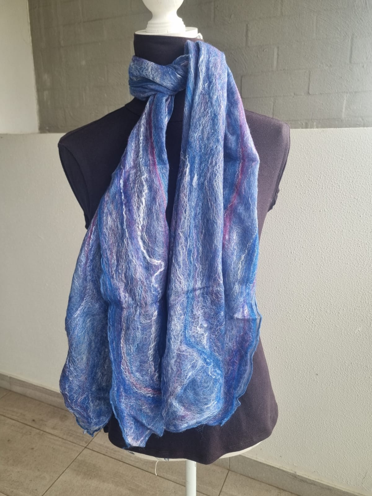 Wildflower nuno felt scarf
