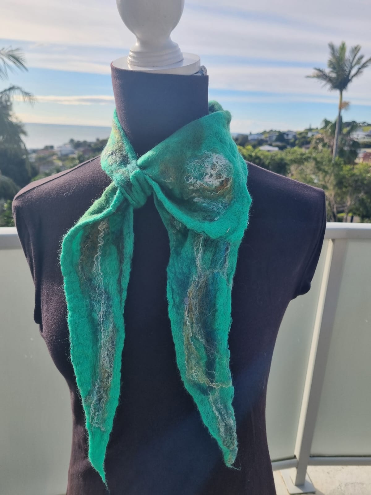 Necktie nuno felt scarf